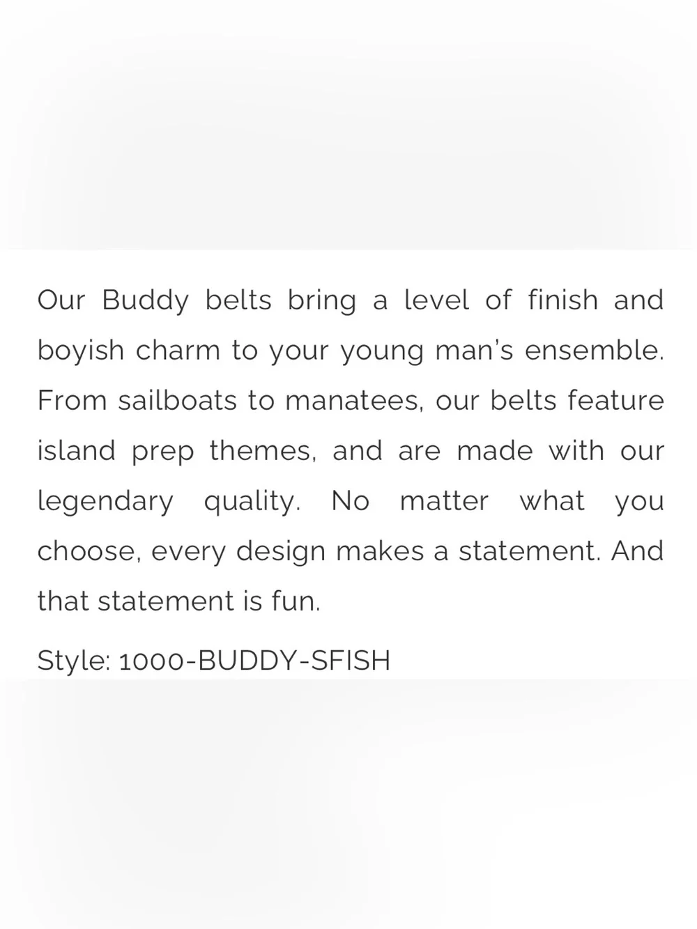 J. Bailey Boys Sailfish Buddy Belt
